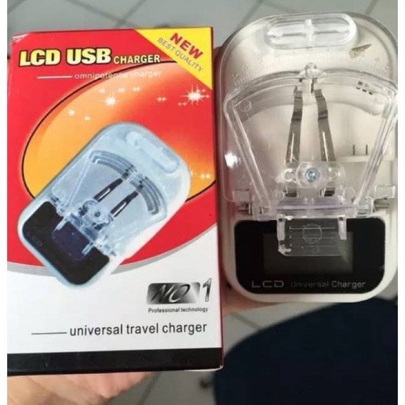 CHARGER DESKTOP UNIVERSAL + USB / CHARGER KODOK / DESKTOP LCD BLACK