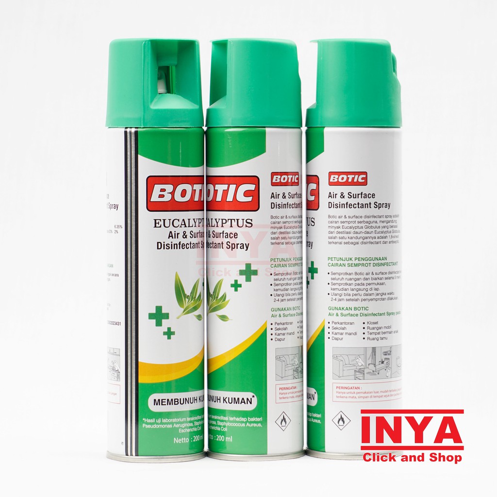 BOTIC EUCALYPTUS AIR &amp; SURFACE DISINFECTANT SPRAY 200ml - Pengharum Ruangan