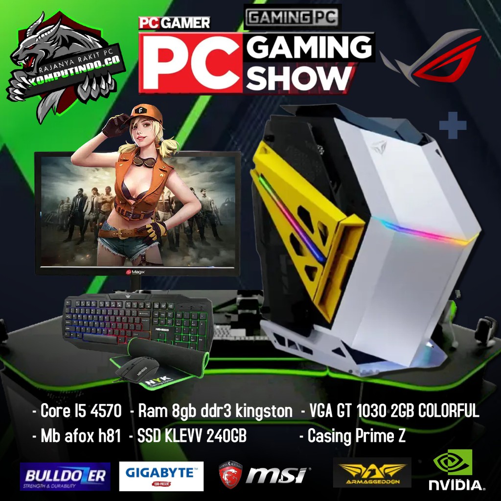 PC Gaming Editing CORE i5 Vga 2 gb Full set siap Pakai new pc gaming fullset cpu gaming komputer  pc