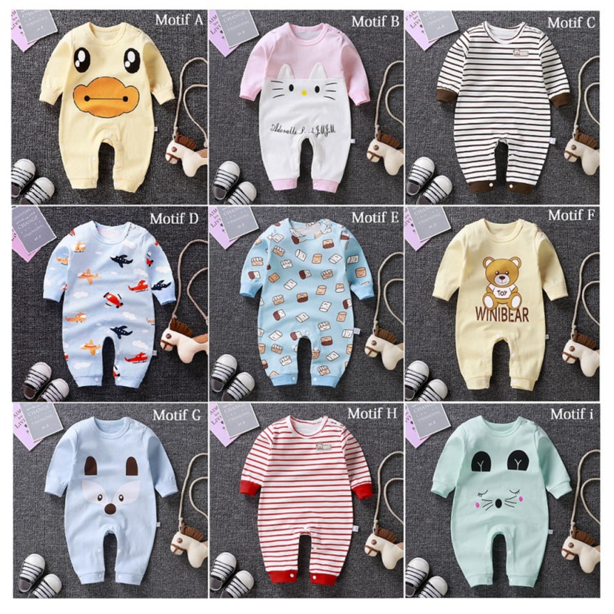 Jumper Bayi / Baju Kodok Bayi / Jumper Panjang Bayi Imut