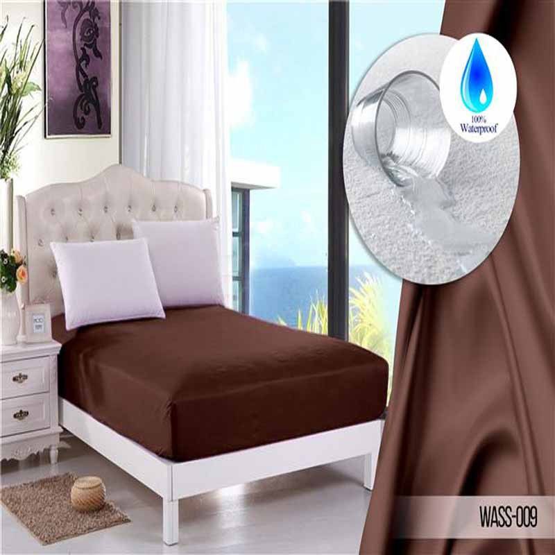 SPREI WATERPROOF SEPREI ANTI AIR OMPOL UKURAN VARIATIF-COKLAT EMAS
