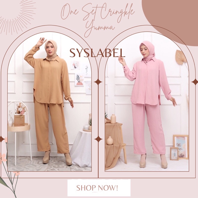 [PREMIUM] One Set Cringkle Yumma - Setelan Jumbo Wanita - Set Big Size Rayon Premium