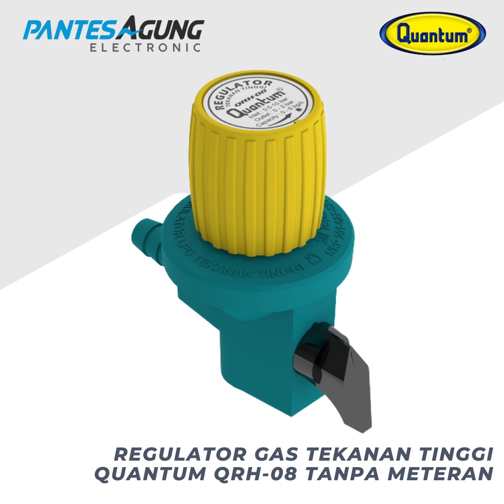 Regulator Gas Tekanan Tinggi Quantum QRH-08 Tanpa Meteran