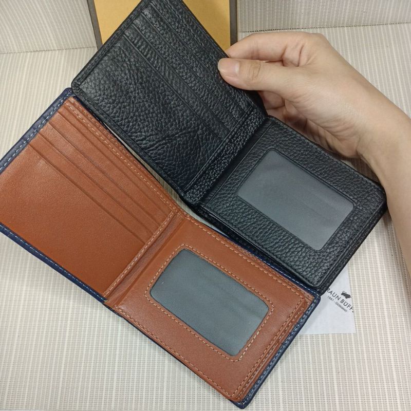 NEW !! Dompet slot kartu jumbo / vertikal Braun Buff kulit sapi asli