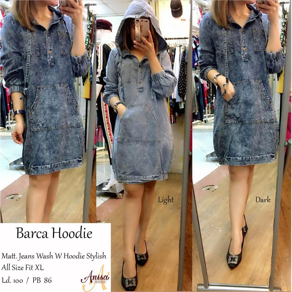 TUNIK JEANS Barca / BAJU ATASAN WANITA MUSLIM TUNIK JEANS / BAJU TUNIK JEANS KEKINIAN