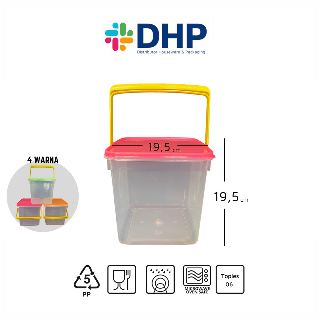 Toples Sealware 6 Liter(D=19,5cm) Gagang Plastik Tempat Kerupuk Agatha