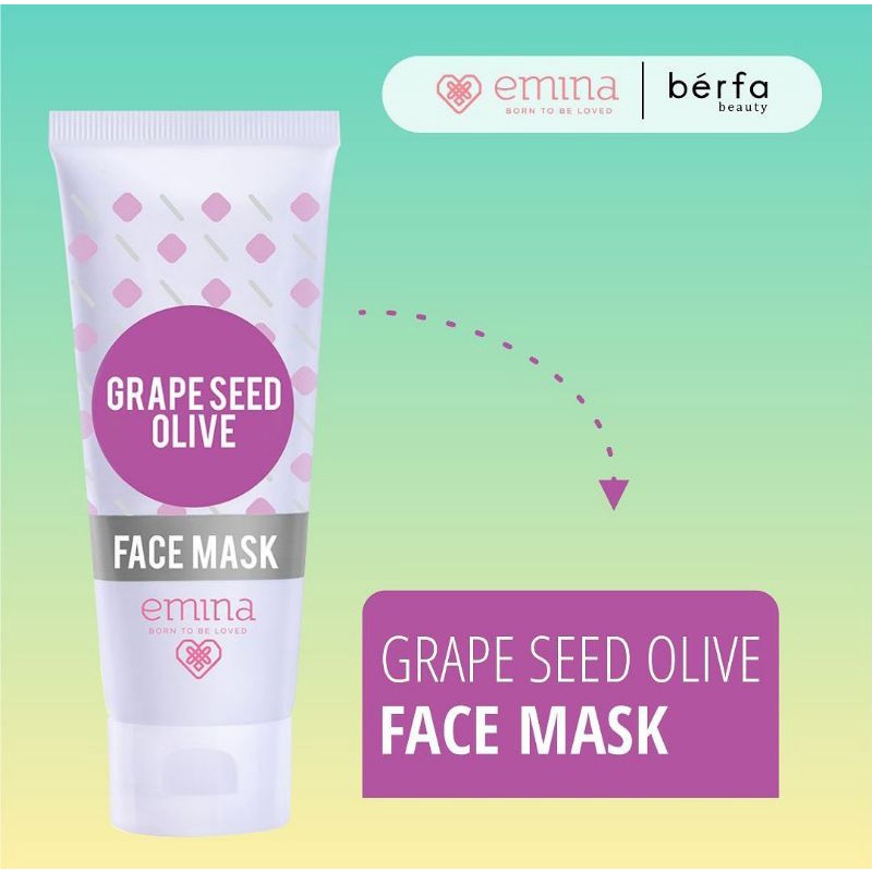 [Original] Emina Face Mask 60ml Grape Seed Olive