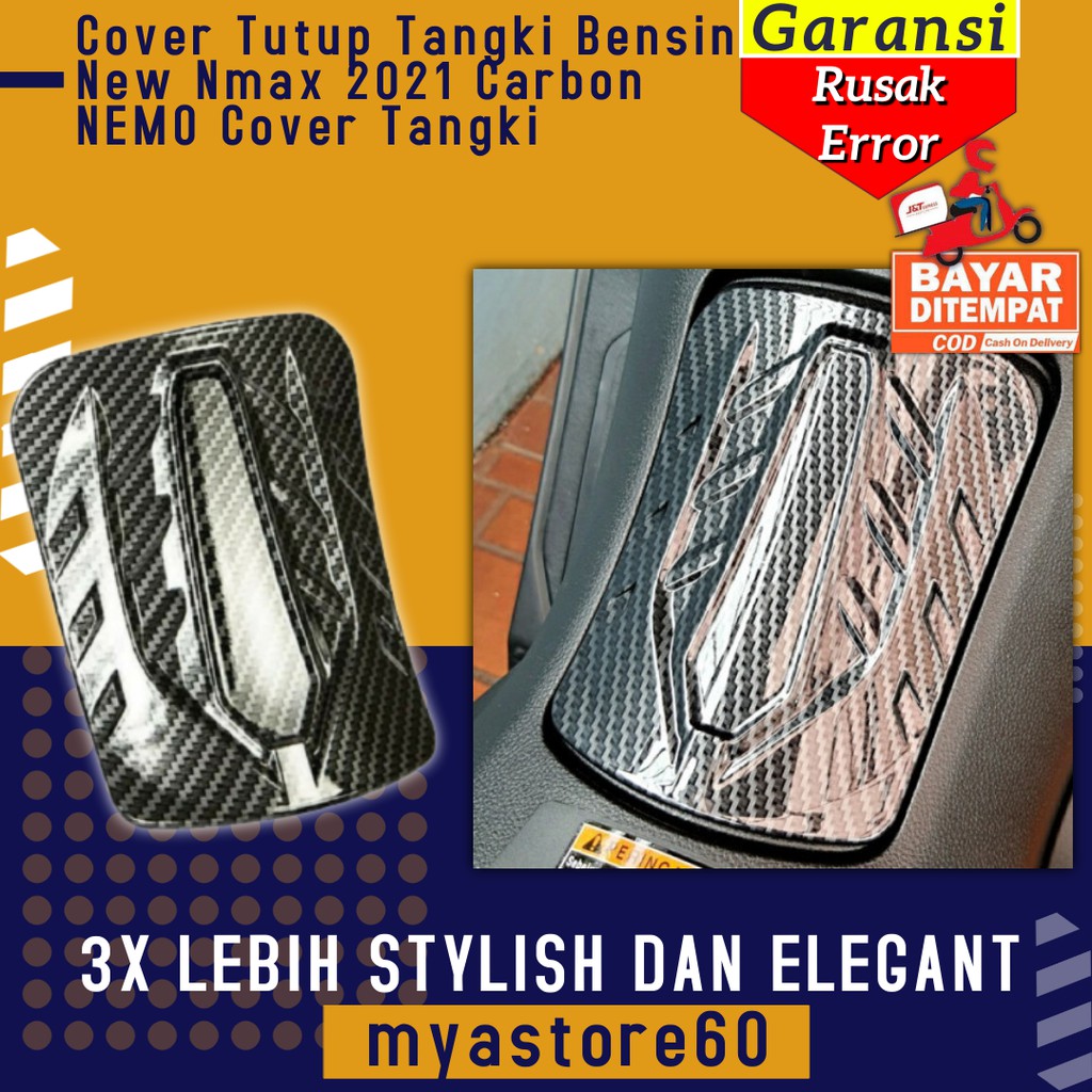 Cover Tutup Tangki Bensin Aksesoris Variasi New Nmax 2021 Carbon NEMO Cover Tangki Terbaru