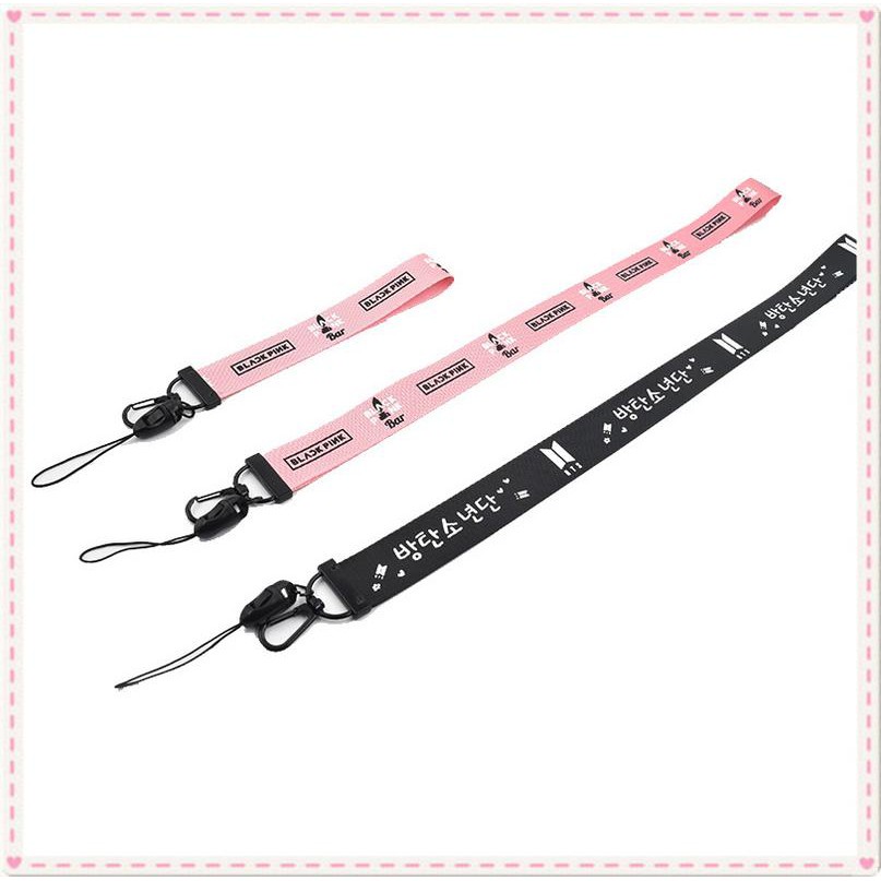 Kpop lanyard nylon detachable BTS GOT7 BLACKPINK TWICE