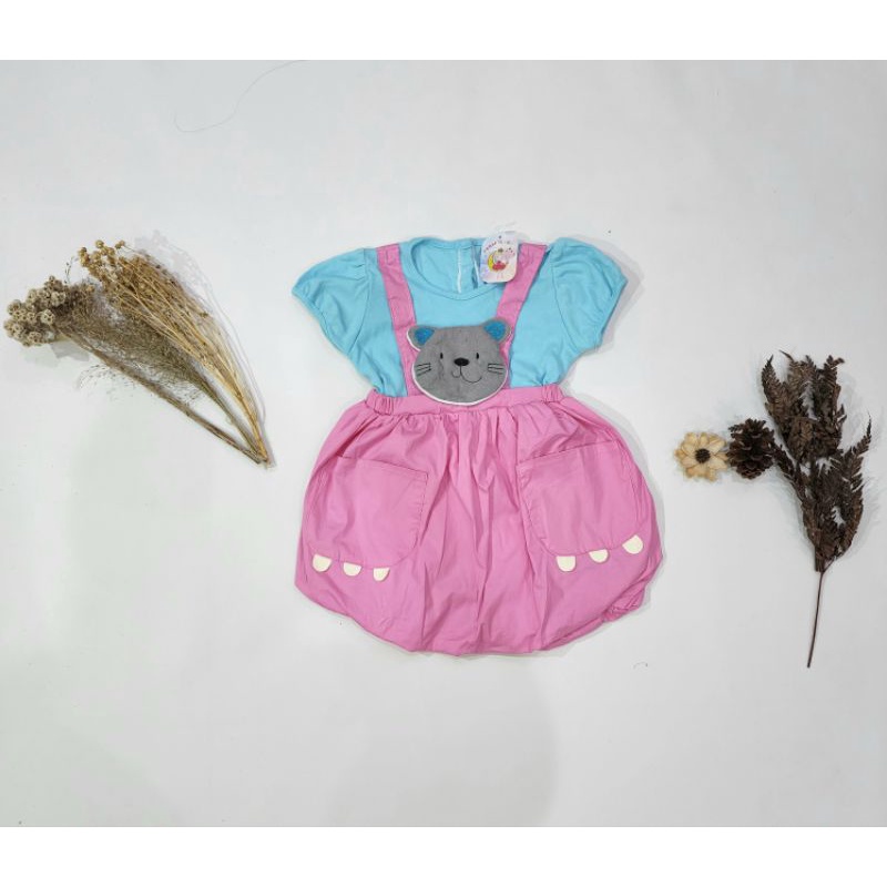 baju anak perempuan set dress balon baby girl