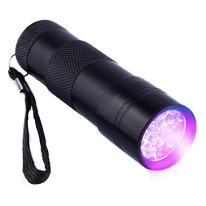 Senter LED Mini Ultraviolet UV 400nm 9 LED Flashlight Terang Murah Flash Light Perlengkapan Outdoor