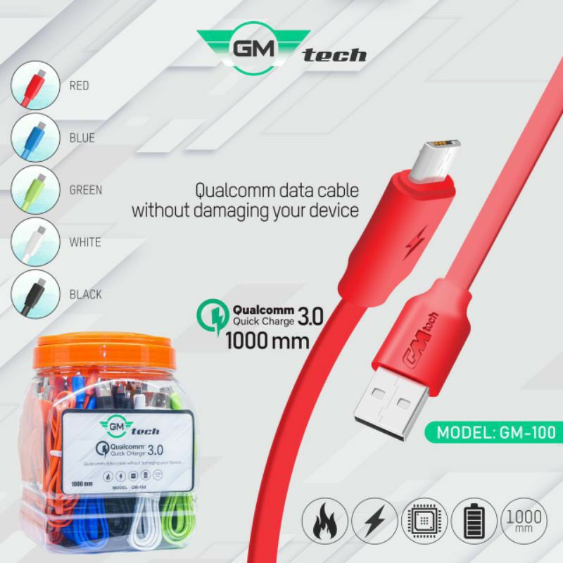 KABEL DATA GM-TECH/GM100 MICRO USB QUALCOM 3.0 FAST CHARGING