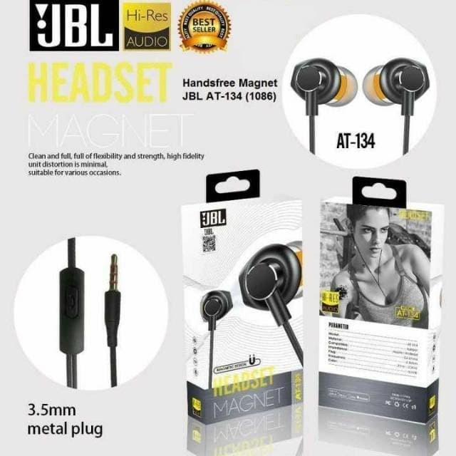 Headset JBL AT-134 - Handsfree AT-134 - Earphone JBL AT-134 AT 134