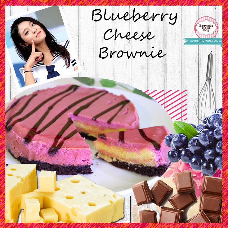 BLUEBERRY CHEESE BROWNIES CREAM CHEESE CAKE KHUSUS GOFOOD BANDUNG