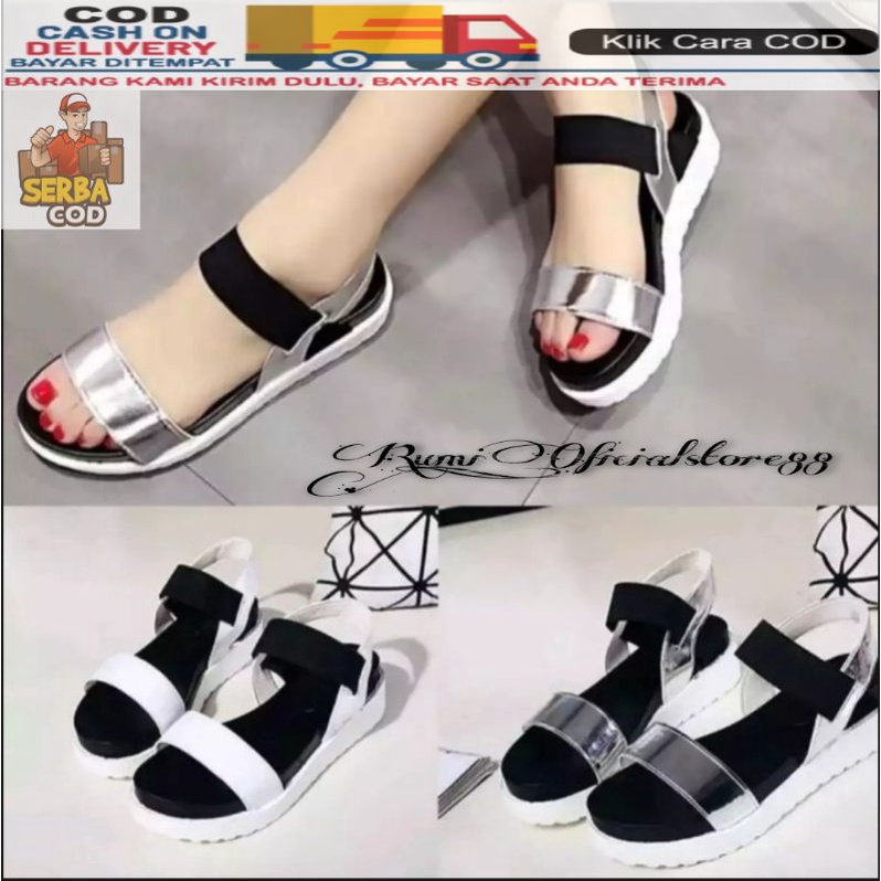 Sandal wanita tali karet fashion wanita Docmart 37-40