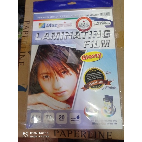 

Plastik Laminating Film/Laminating Film Glossy A4 Blue Print