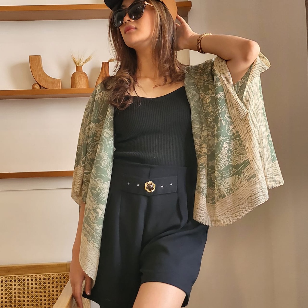 OUTER KIMONO BETWING SCARF/ Cardigan Scraft betwing / Luaran Scraft model kelelawar