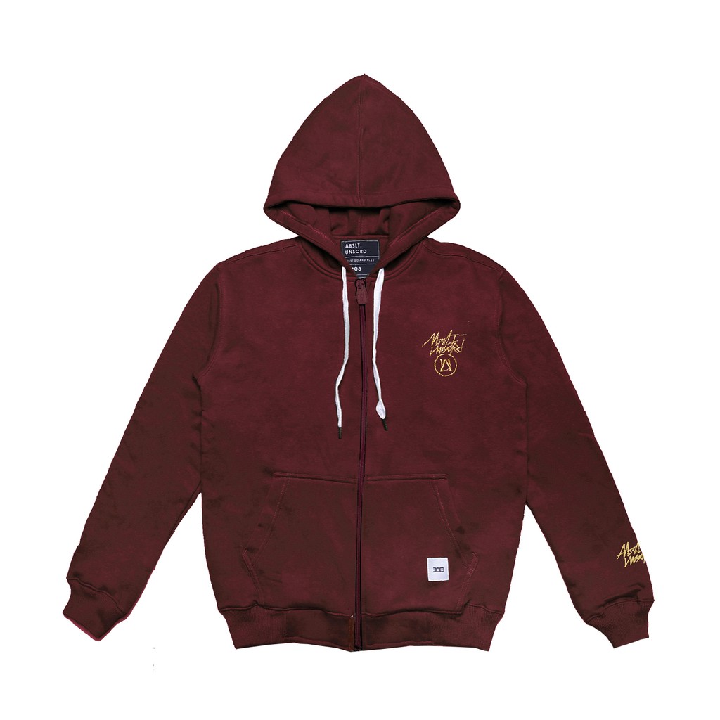 308 ABSLTUNSCRD - Zip Hoodie Au Circle Tag - Maroon
