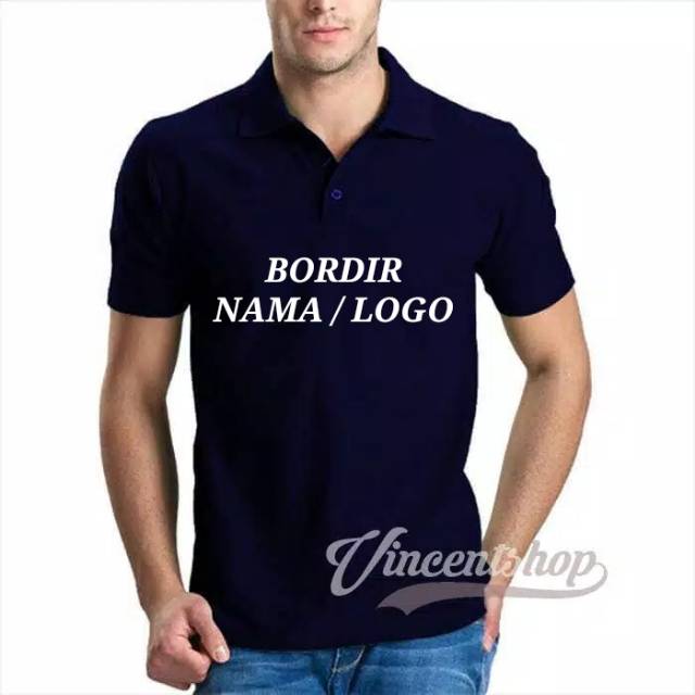 KHUSUS Bordir Polo Shirt Kaos Berkerah PE, seragam kantor, partai, organisasi