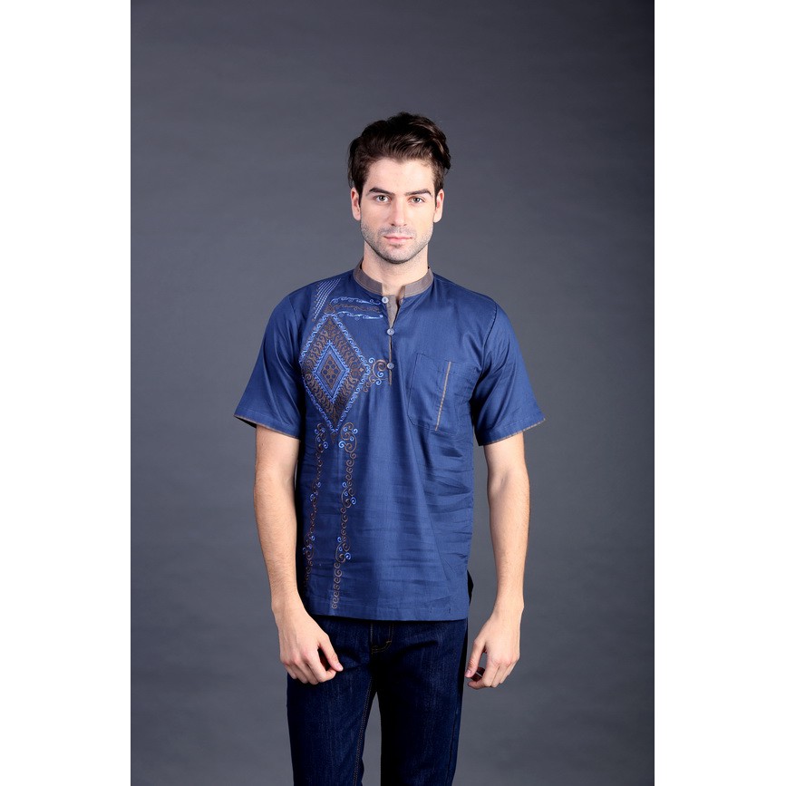 Baju Muslim Koko Lengan Pendek / Busana Muslim Laki-laki Gf Baju Koko