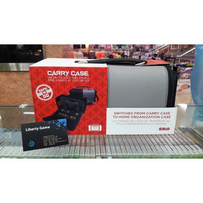 NINTENDO SWITCH CARRYING CASE EMIO BLACK GREY H303