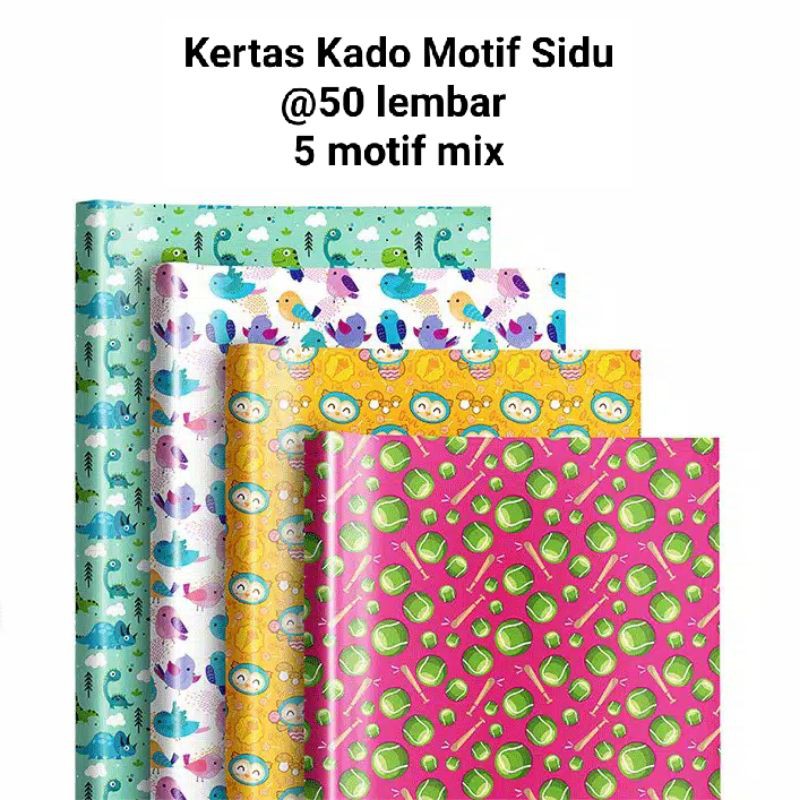 

Kertas Kado SIDU Motif - 50 lembar