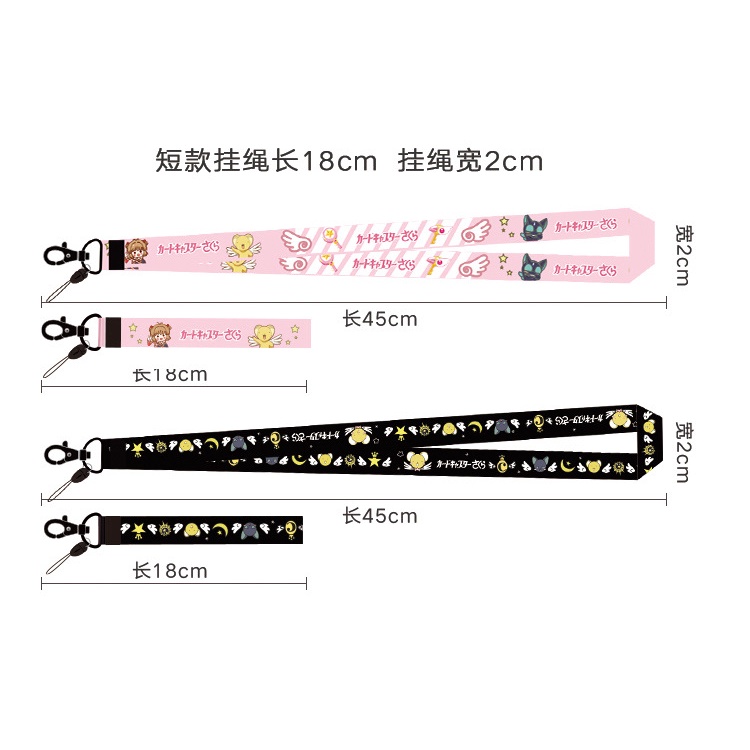 Sakura ponsel lanyard anti-lost halter pendek dan panjang tali pergelangan tangan tahan lama liontin