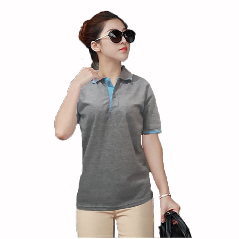 Kaos wangki kerah lengan Pendek Wanita Basic Simpel Elegan - XSHOP PoloGirl