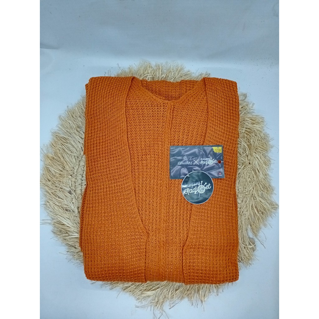 Cardigan Rajut Oversize Lavella premium 7 gauge by Galleraj-CARAMEL/CORAL/BATA
