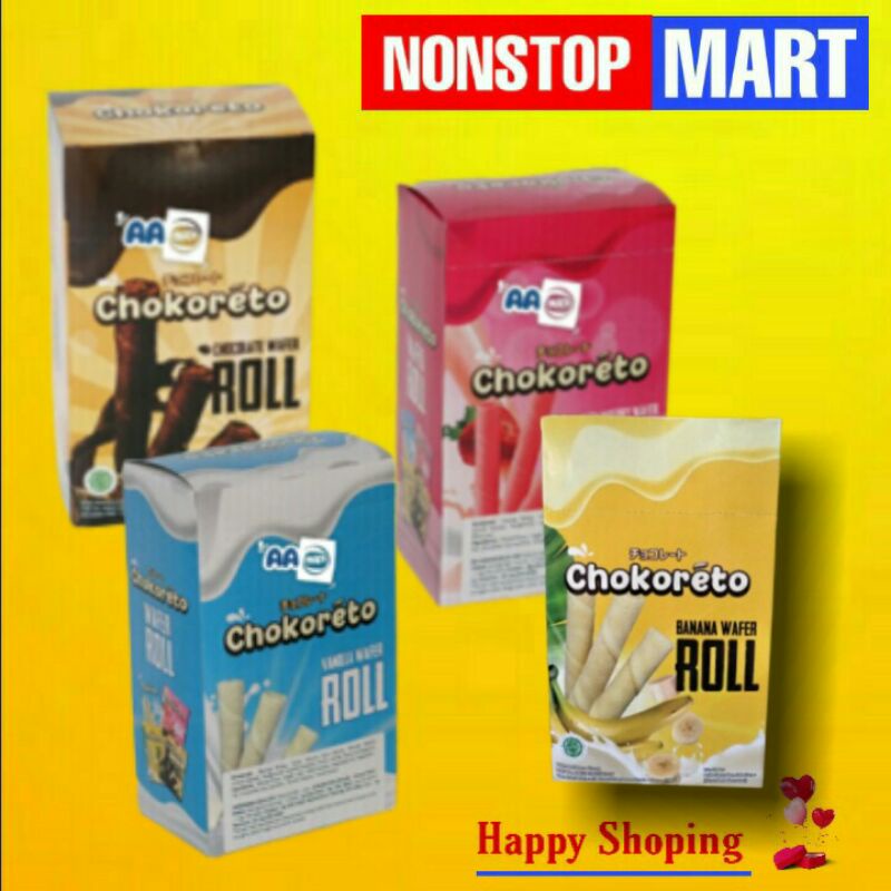 

CHOKORETO wafer roll 1 pack isi 24 x 11 gram