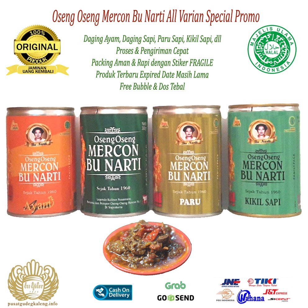 Oseng Oseng Mercon Bu Narti Khas Jogja All Varian Special Promo - 300 Gram