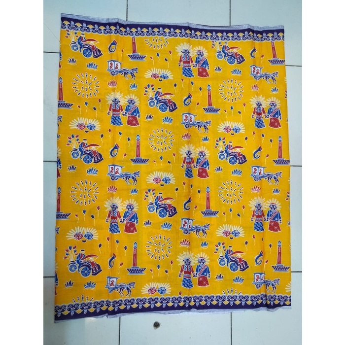 kain batik ondel ondel warna kuning