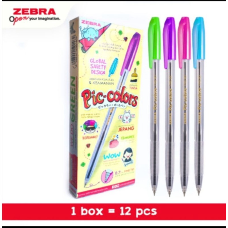 

BOLPEN PICCOLORS ZEBRA TINTA HITAM