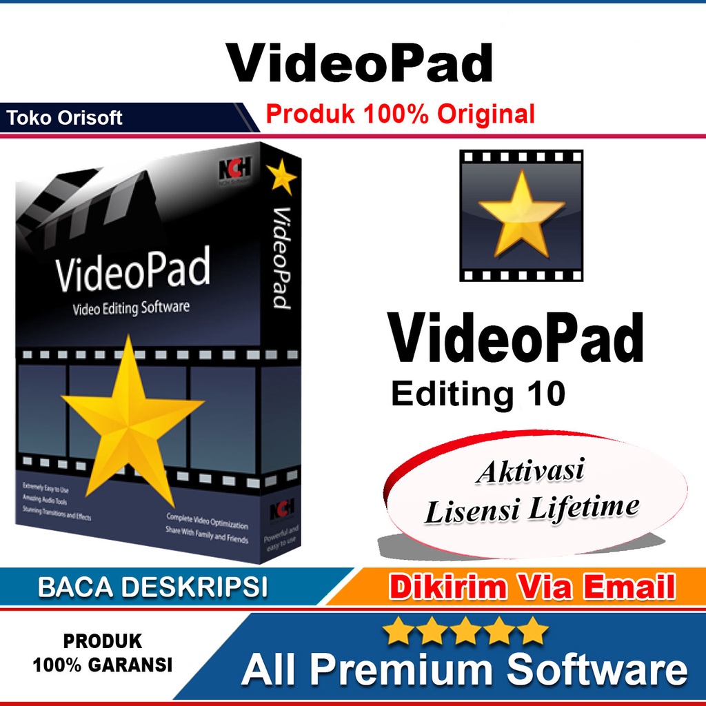 [Lifetime] NCH VideoPad Pro 13.55 BISA UPDATE Video Editor Terbaru Full Version