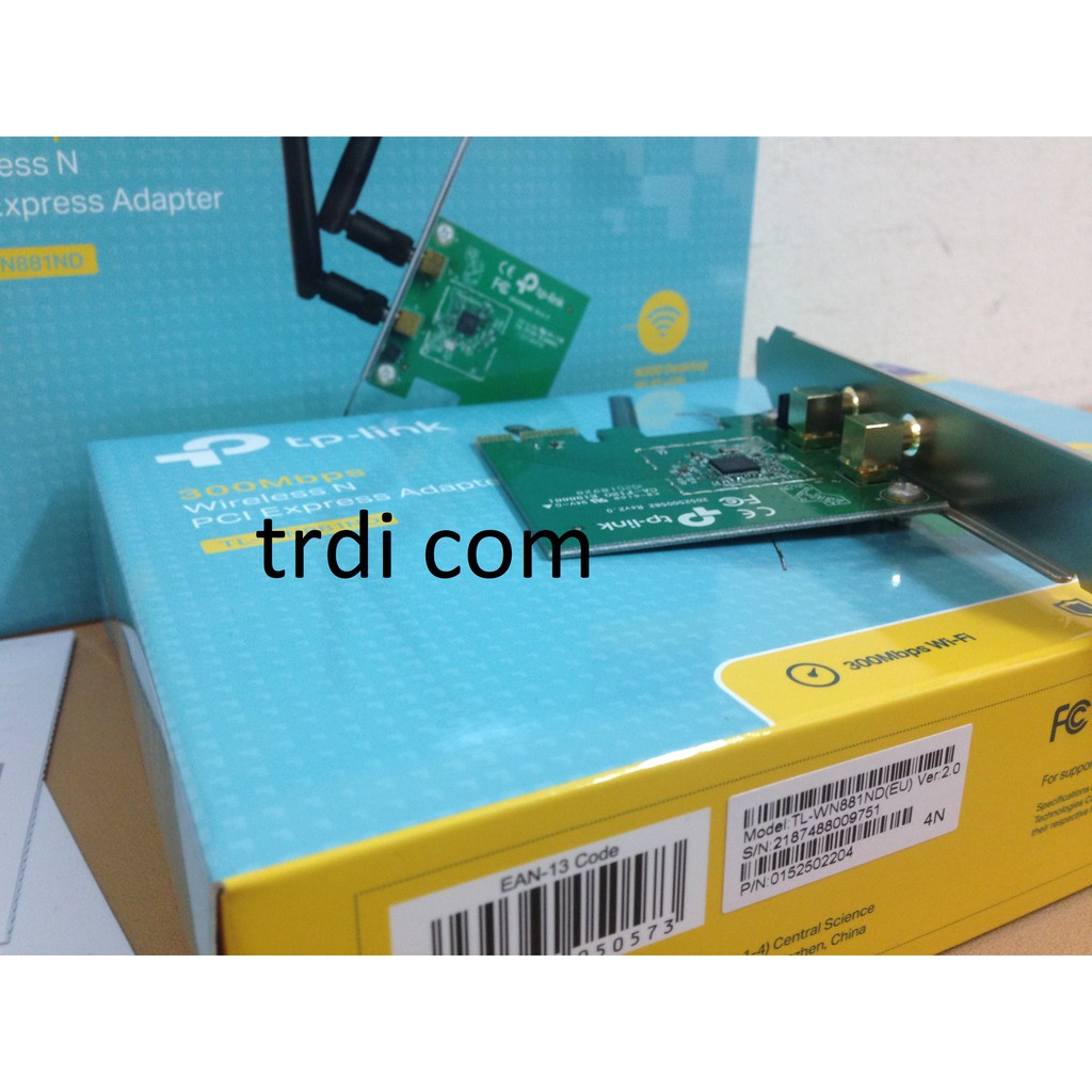 Wireless Wifi PC Desktop Mini PCI-E Network Adapter DUAL ANTENA TP-LINK TL-WN881ND