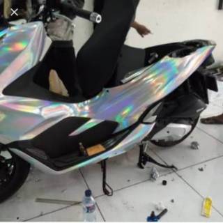  Stiker  hologram  putih laser chrome putih COD Bayar di 