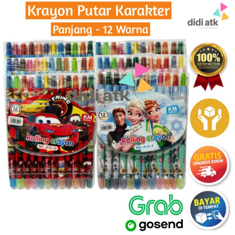 

Krayon Putar Karakter 12 Warna / Crayon Oil Pastle 12 Colors