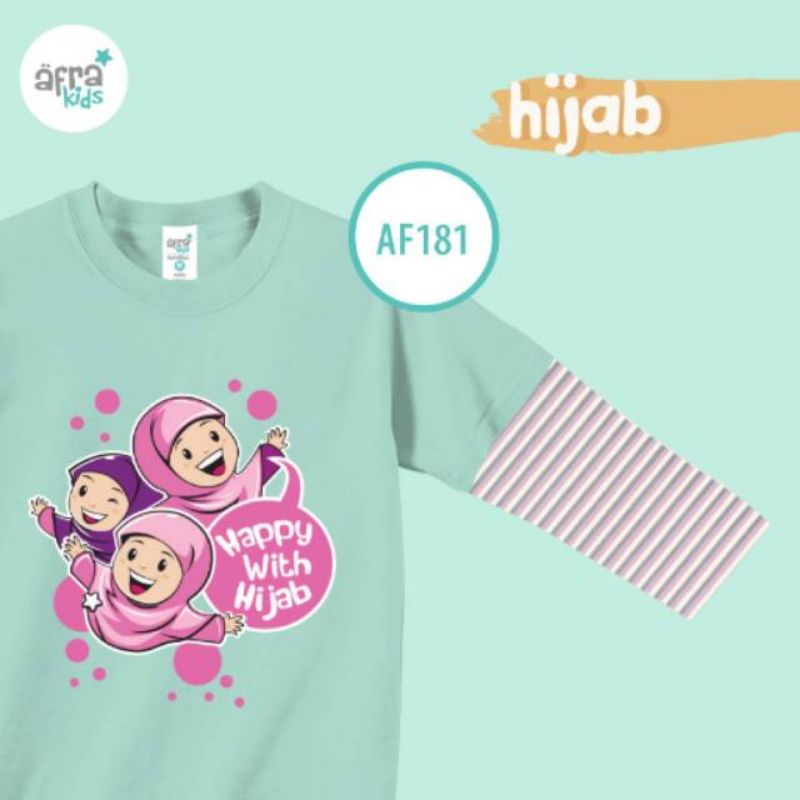 Kaos Afrakids Lengan Panjang Garis AF166 AF176 AF179 AF181 AF193 AF197 AF200 AF205