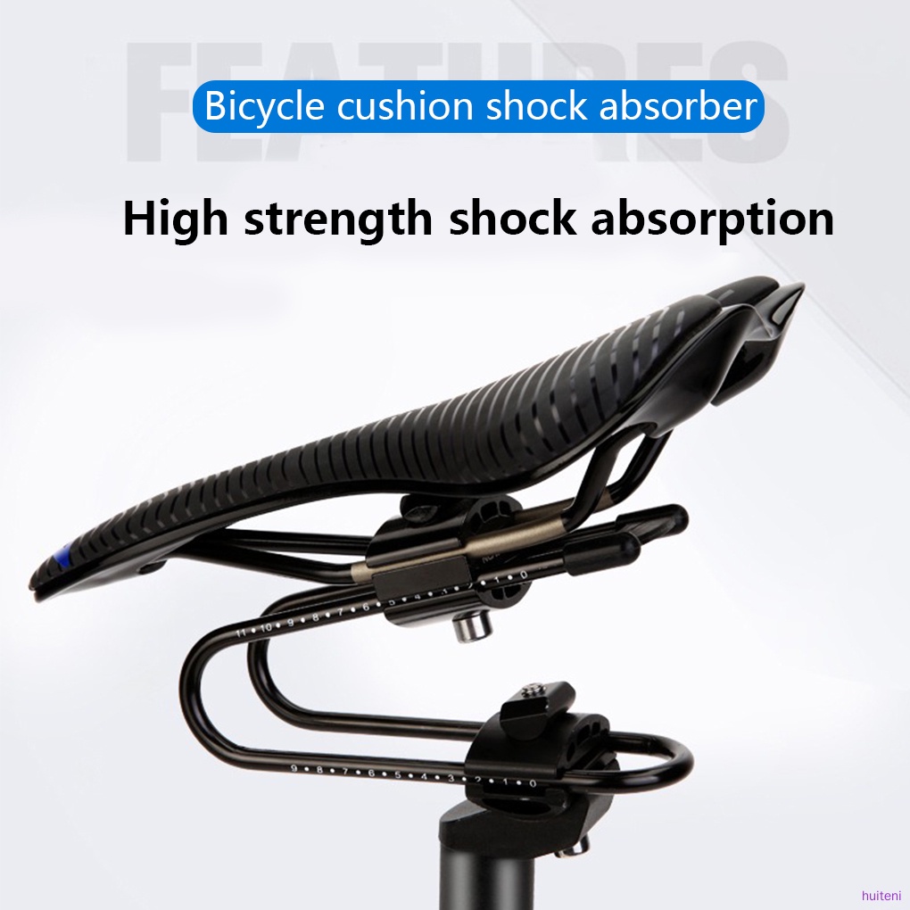 Bike Seat Shock Absorber Spring Steel Bicycle Saddle Suspension Device with Scale for Mountain Road Bicycle huiteni