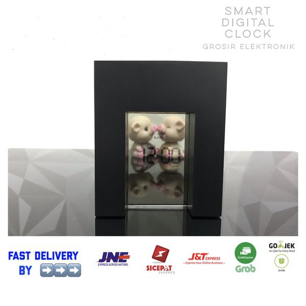 Jam Meja Screen Rotation Timer Digital Desktop Smart Clock KD-1825