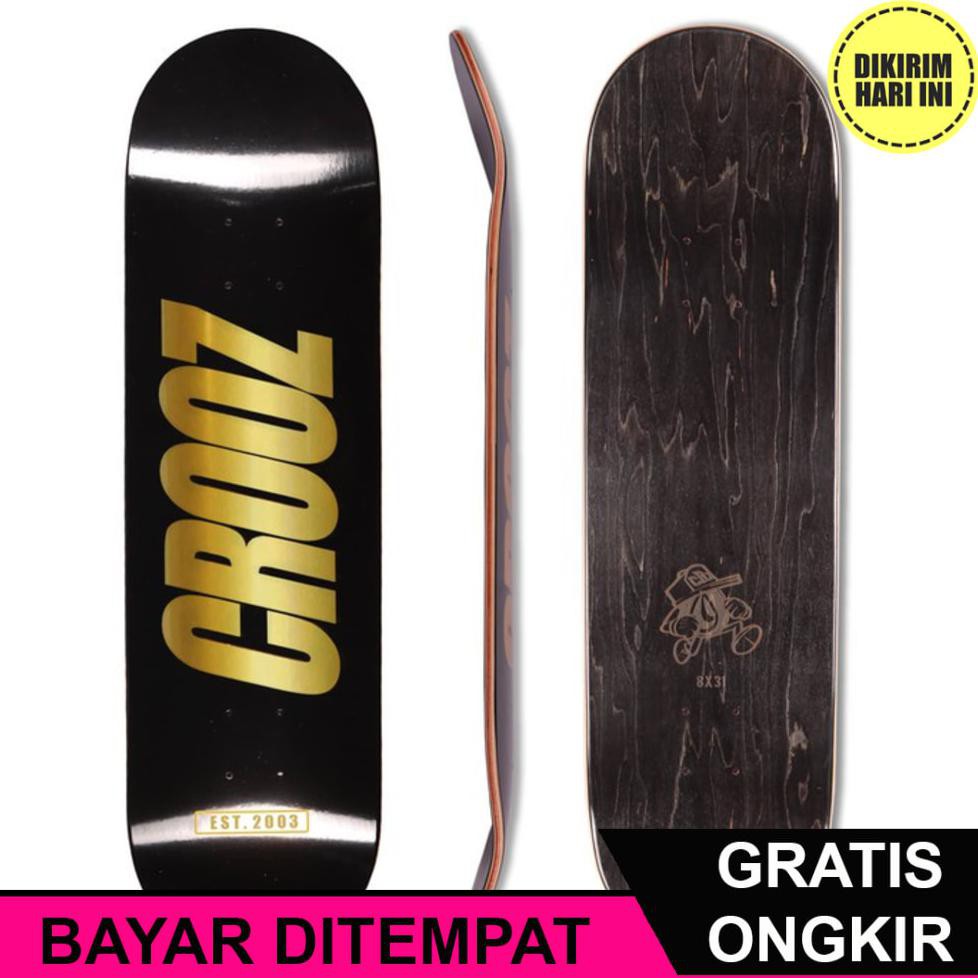 (BAYAR DITEMPAT) CE4119 CROOZ SKATEBOARD ITALICS GOLD DECK