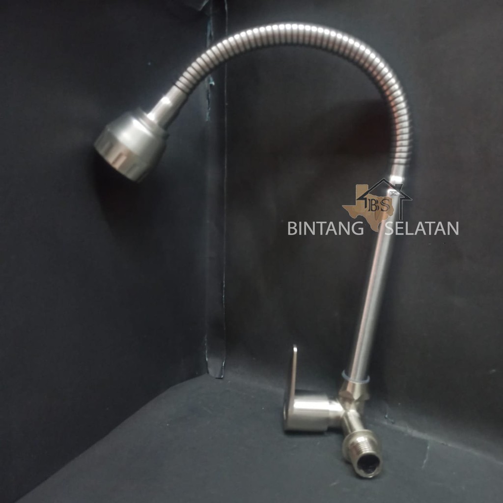 KRAN SINK FLEXIBLE/ KERAN BAK CUCI PIRING / SINK WALL TAP KEPALA BULAT