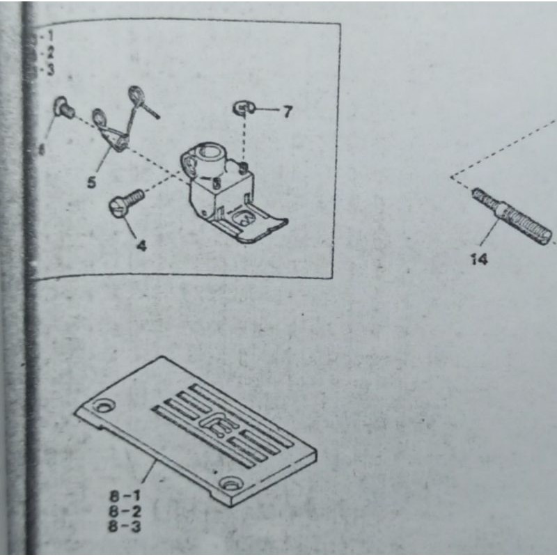 Needle Plate Mesin Jahit Kamkut / Overdeck Yamato VF2503