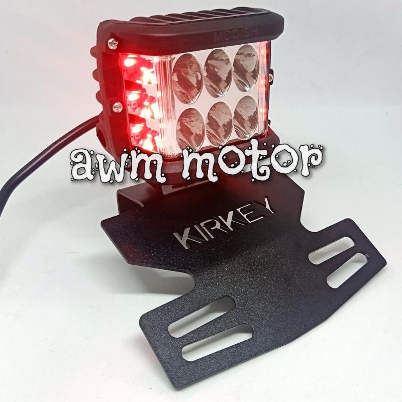 (Paket) Lampu Depan LED 6 mata jumbo+Brekat Motor Yamaha RX-KING,RX-Z &amp; RX-Special