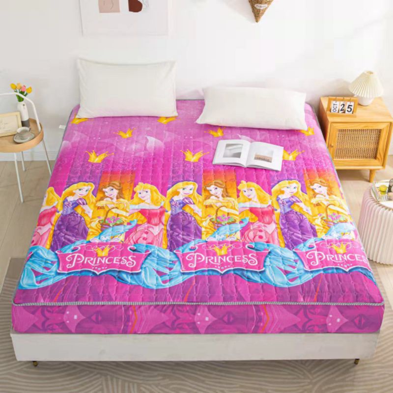 SPREI SULTAN WATERPROOF/SPREI ANTI OMPOL/SPREI ANTI BOCOR UKURAN 180X200CM-Pink princes