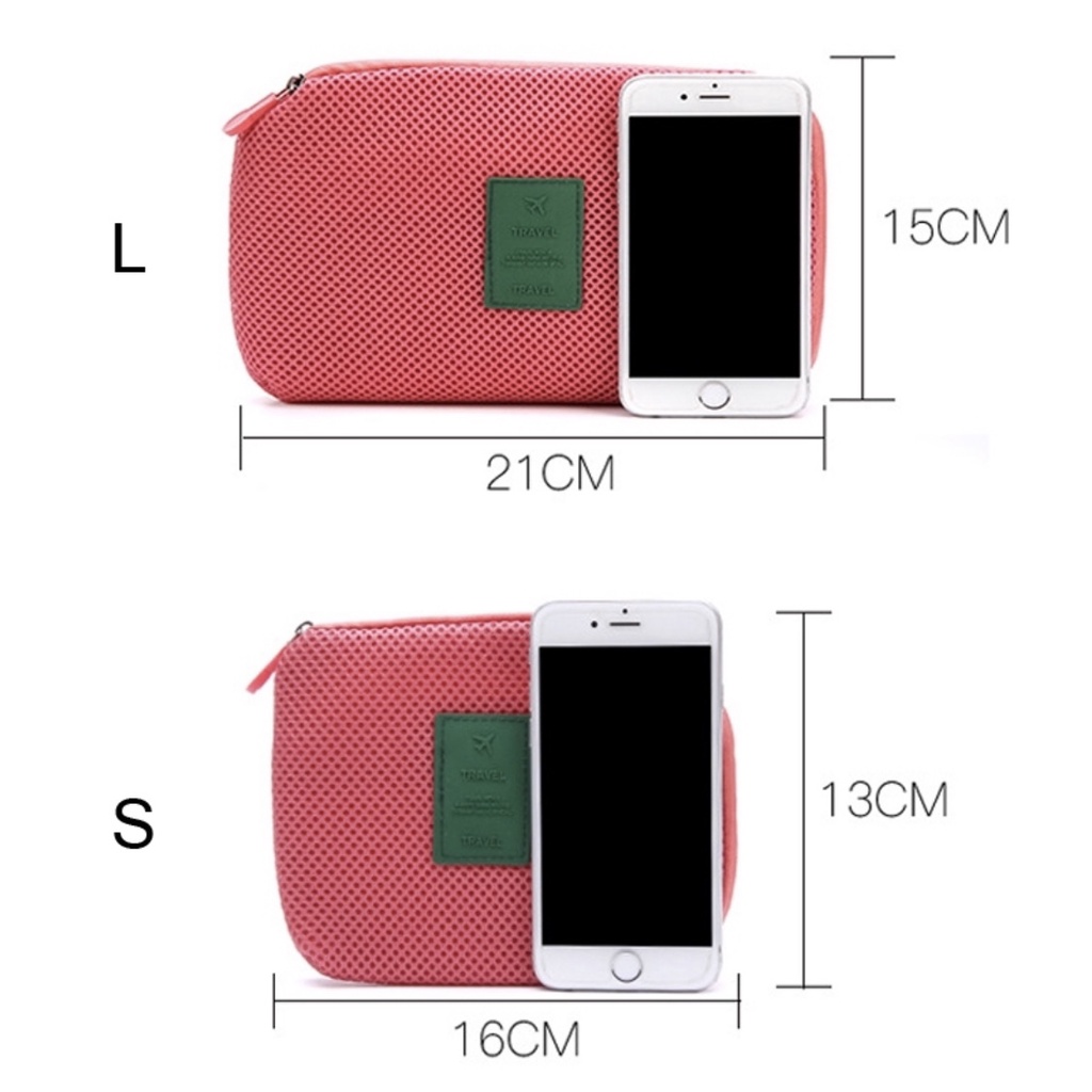 Tas Pouch Organizer Kabel Charger / USB / Handphone Anti Shock untuk Travel