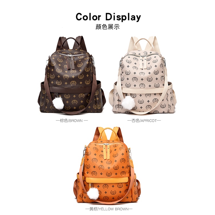 ( 2PC 1KG ) GTBI998876973 New Arrival  !!!  Tas  Ransel Wanita Import  Tas Backpack  Terbaru +ASESORIS