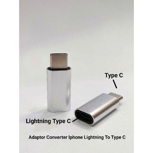 Adaptor Converter  Lightning To Type C / Konektor Sambungan Lightning To Tipe C