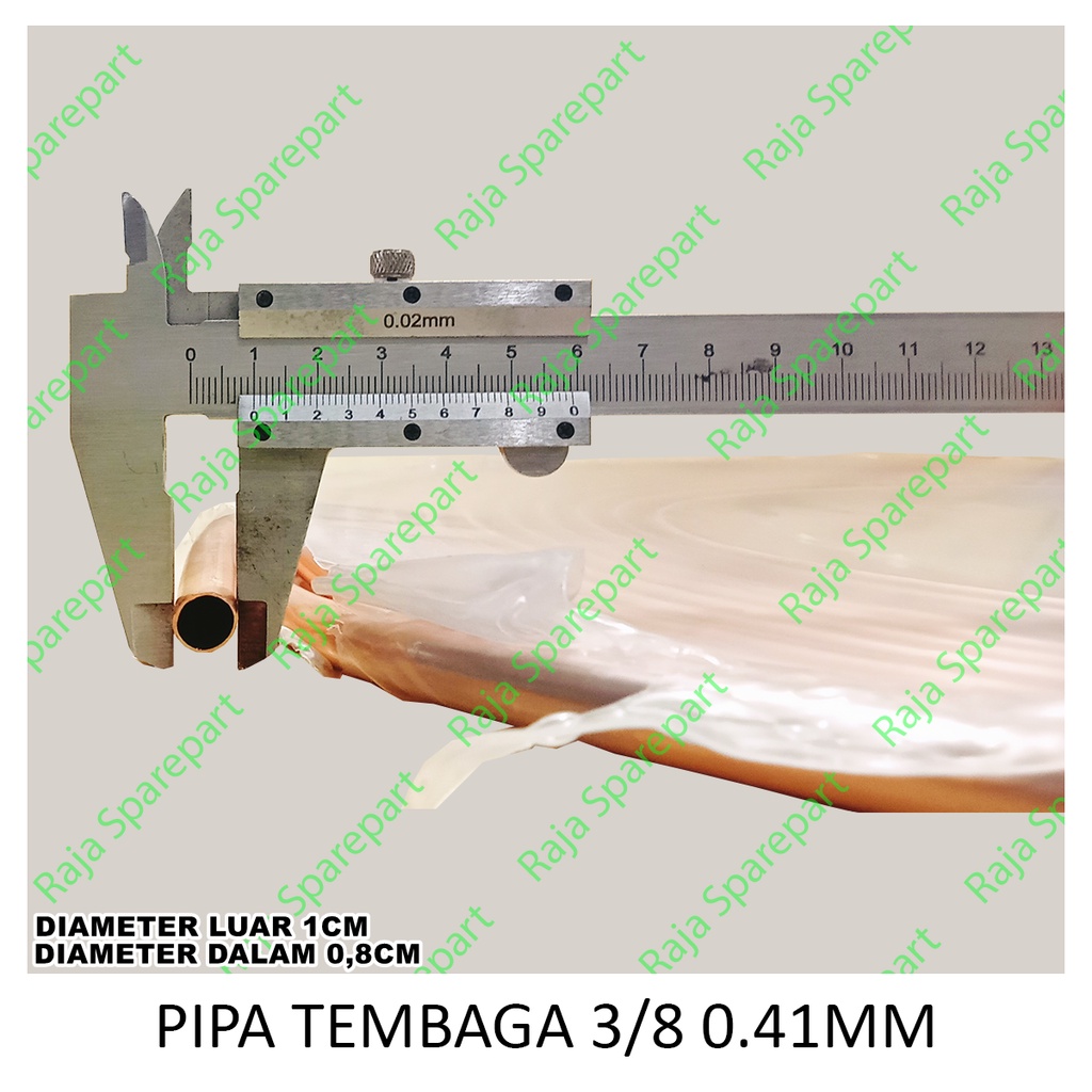 Pipa Tembaga Ukuran 3/8&quot; ketebalan 0,41mm (harga untuk 1 meter )