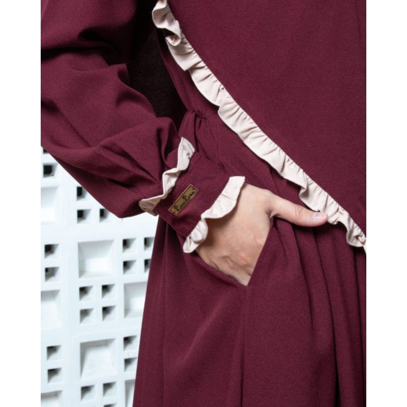 Gamis Set Jilbab Ity Crepe Qiara3 ORI Lina Livia